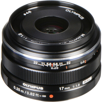 Объектив Olympus M. Zuiko Digital ED 17mm f/1.8, черный