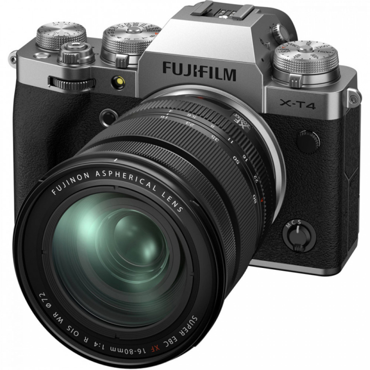 Фотоаппарат Fujifilm X-T4 kit XF 16-80mm f/4 R OIS WR Silver