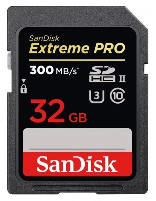 Карта памяти SanDisk Extreme PRO SDHC UHS-II 300MB/s 32GB