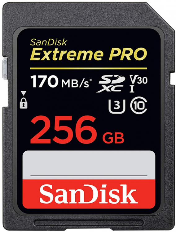 Карта памяти SanDisk Extreme Pro SDXC UHS Class 3 V30 170MB/s 256GB