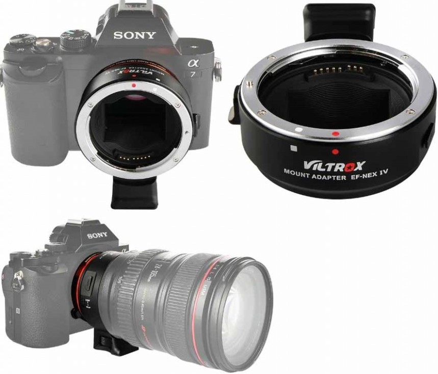 Адаптер Viltrox EF-NEX IV, с Canon EF на Sony